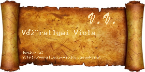 Várallyai Viola névjegykártya